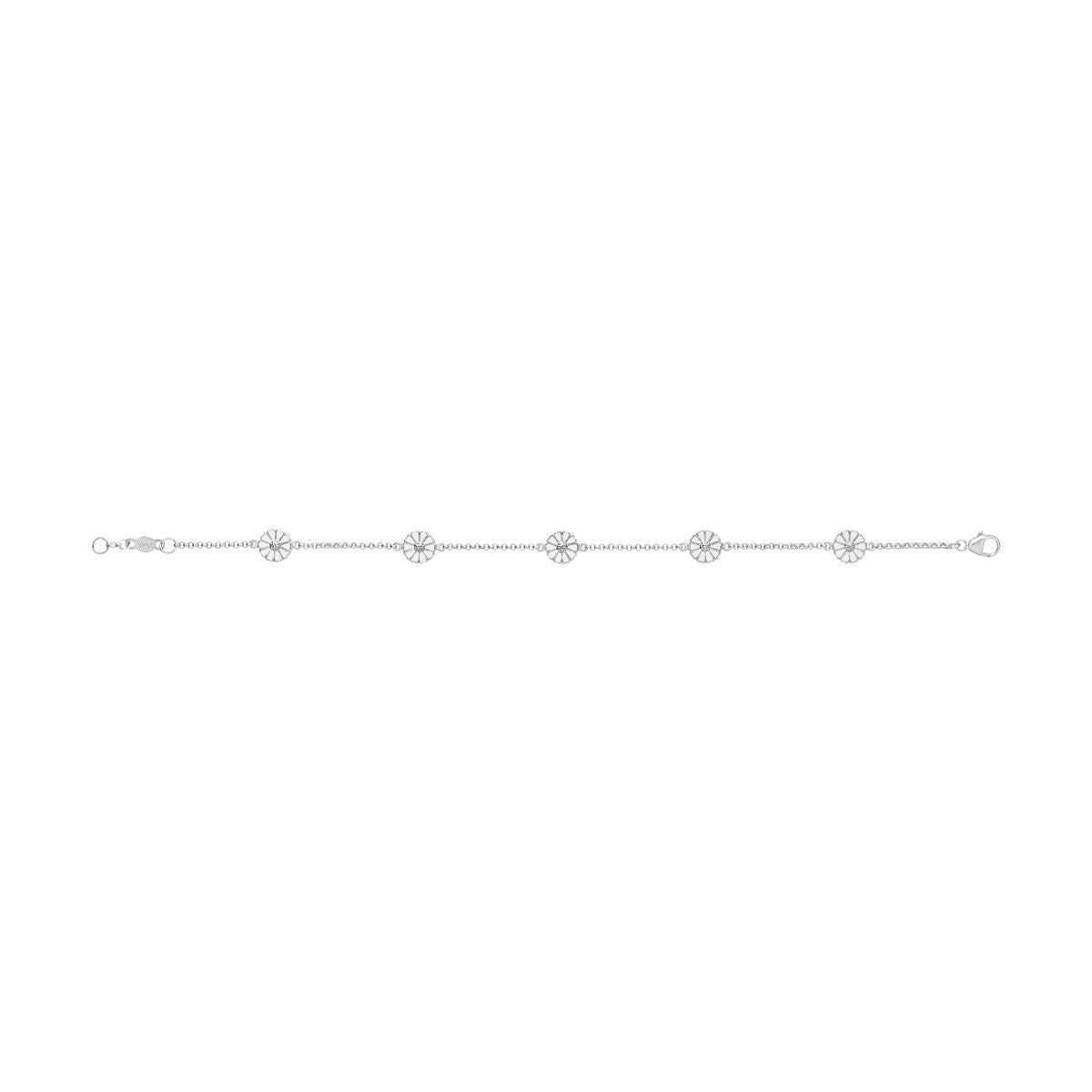 Daisy 7 mm. Silver Bracelet
