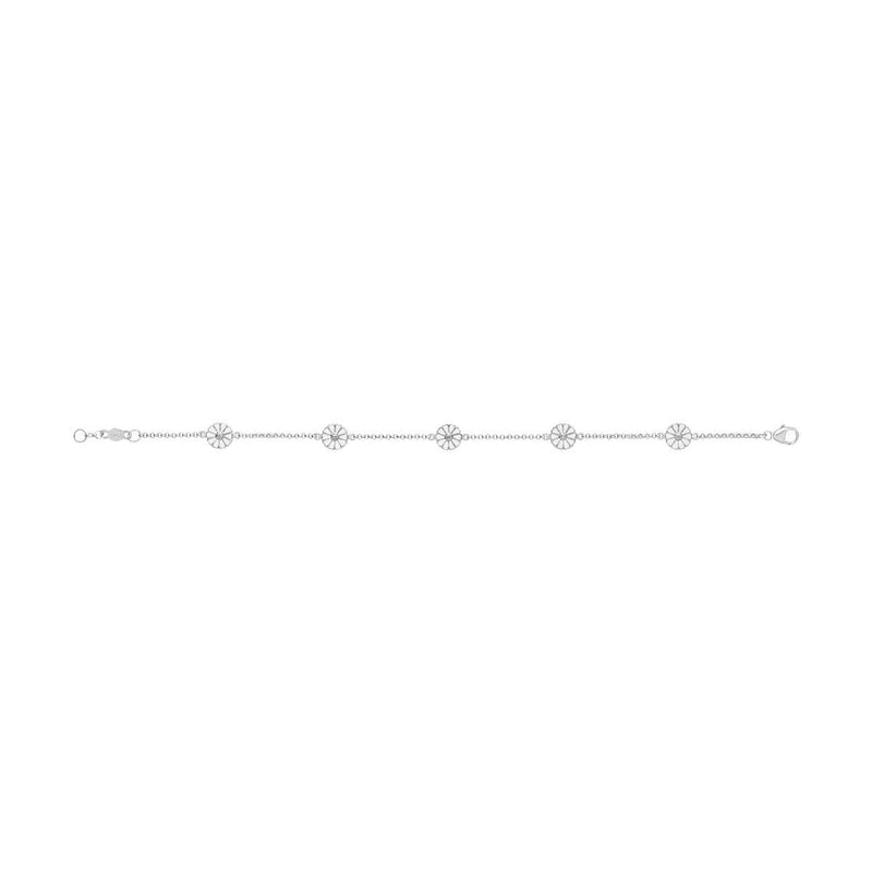 Marguerit 7 mm. Sølv Armbånd