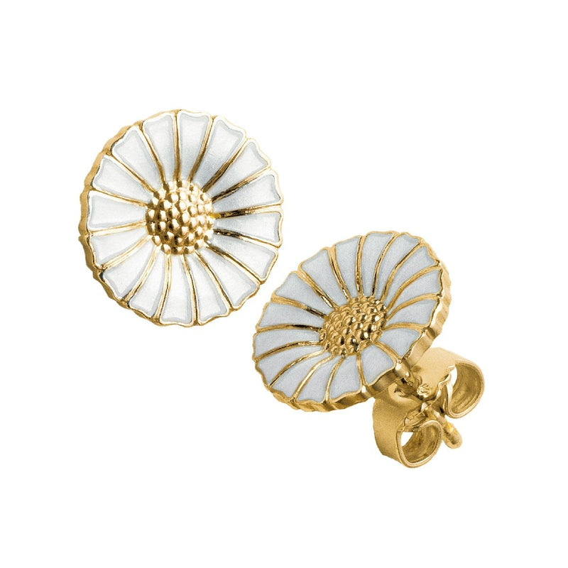 Daisy 11 mm. Gold Plated Earrings