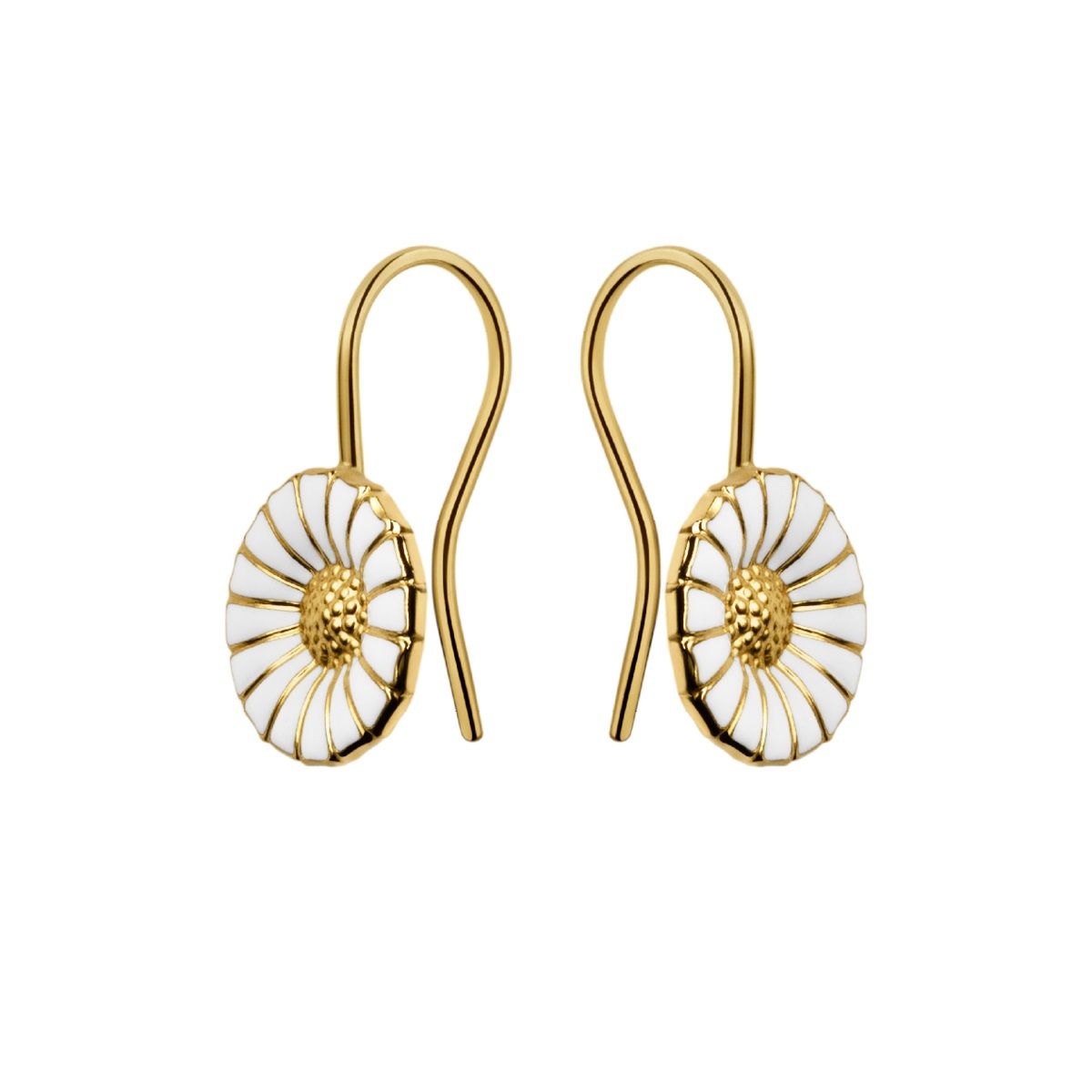 Marguerit hook Forgyldte Øreringe