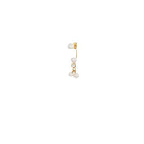 Clear Sky 18K Gold Plated Stud w. White Pearls