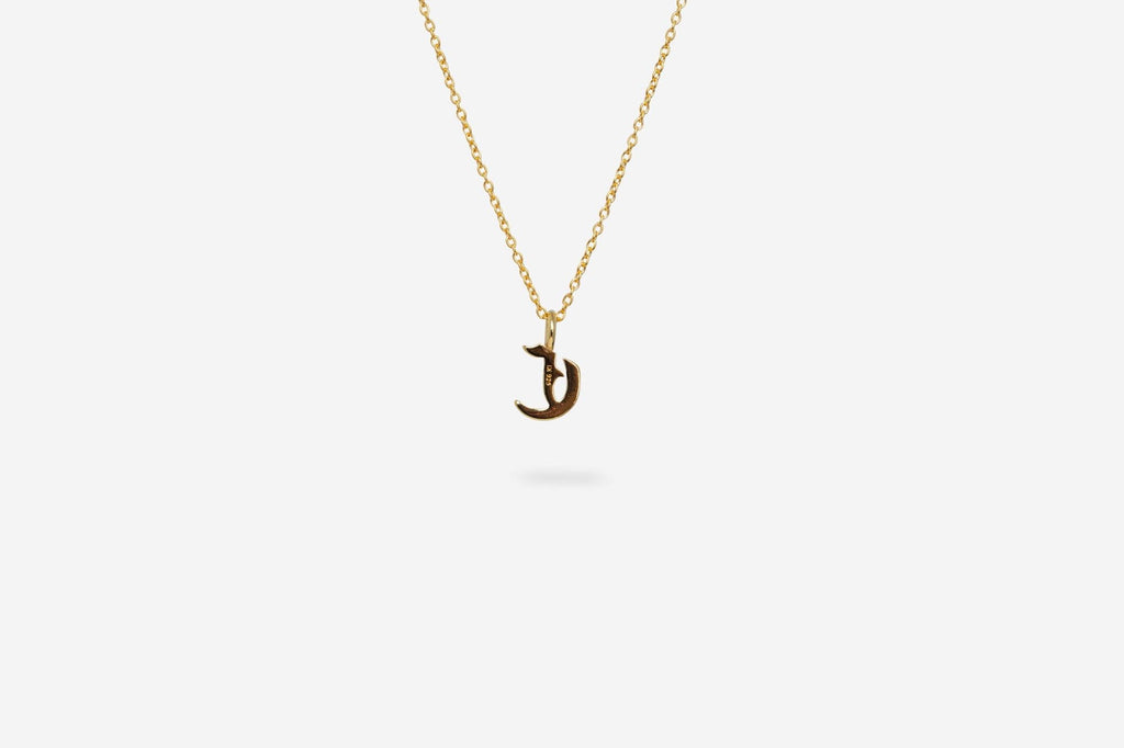 IX C Letter 22K Gold Plated Pendant