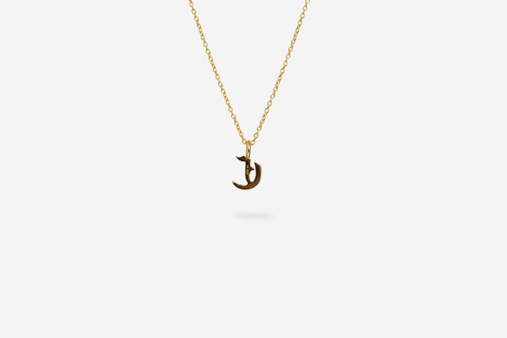 IX C Letter 22K Gold Plated Pendant