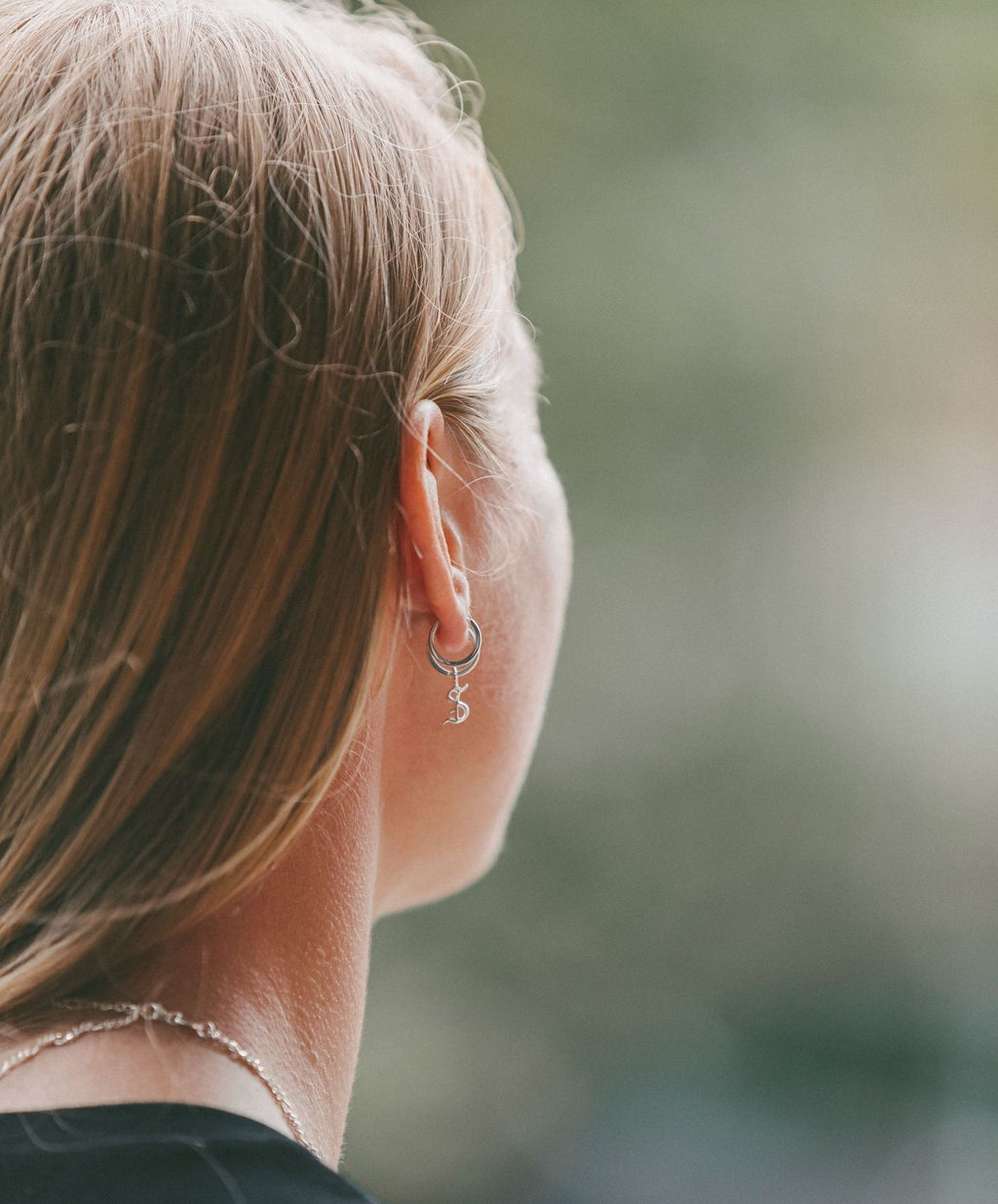 IX S Letter Silver Pendant