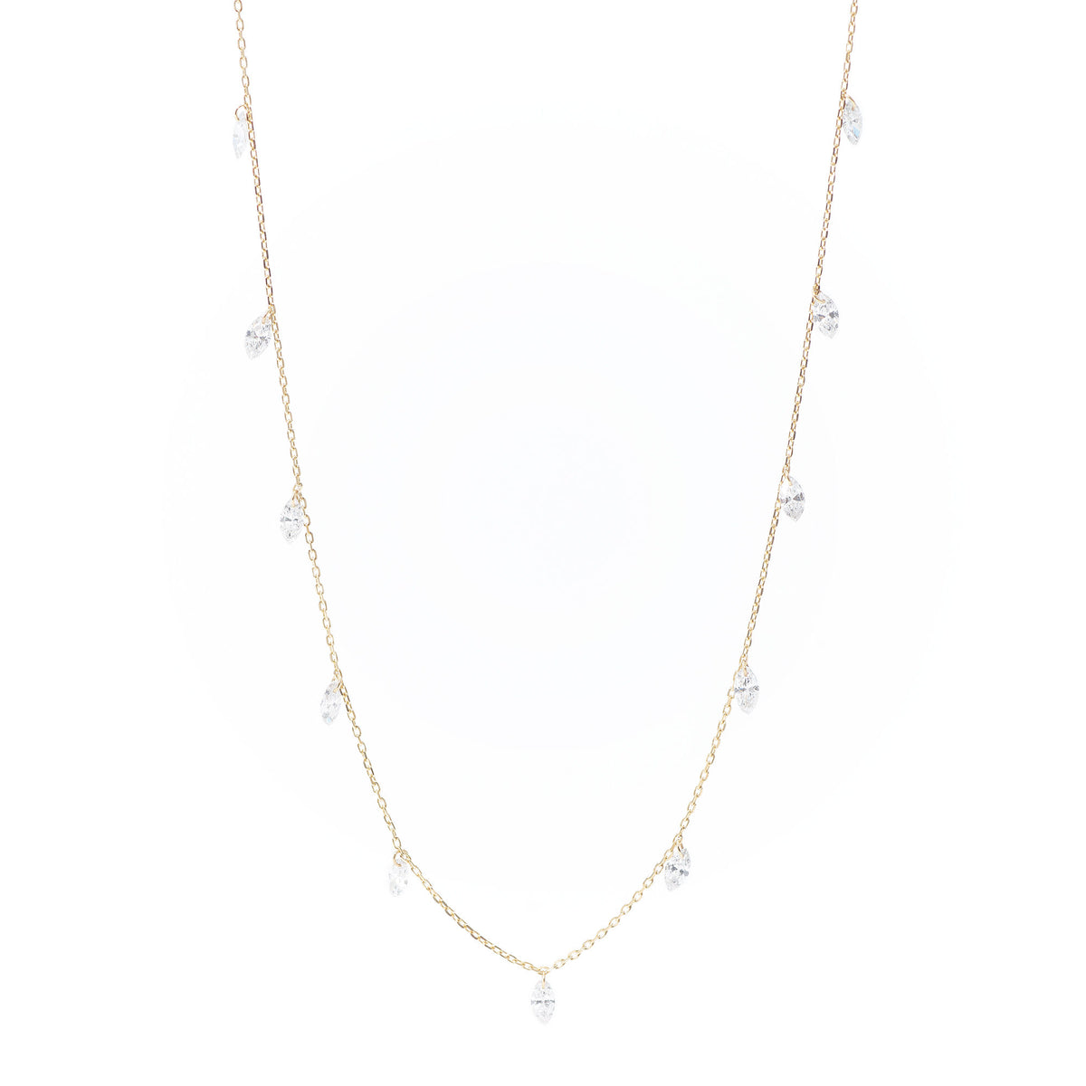 Danaé 18K Gold Necklace w. 11 Diamonds