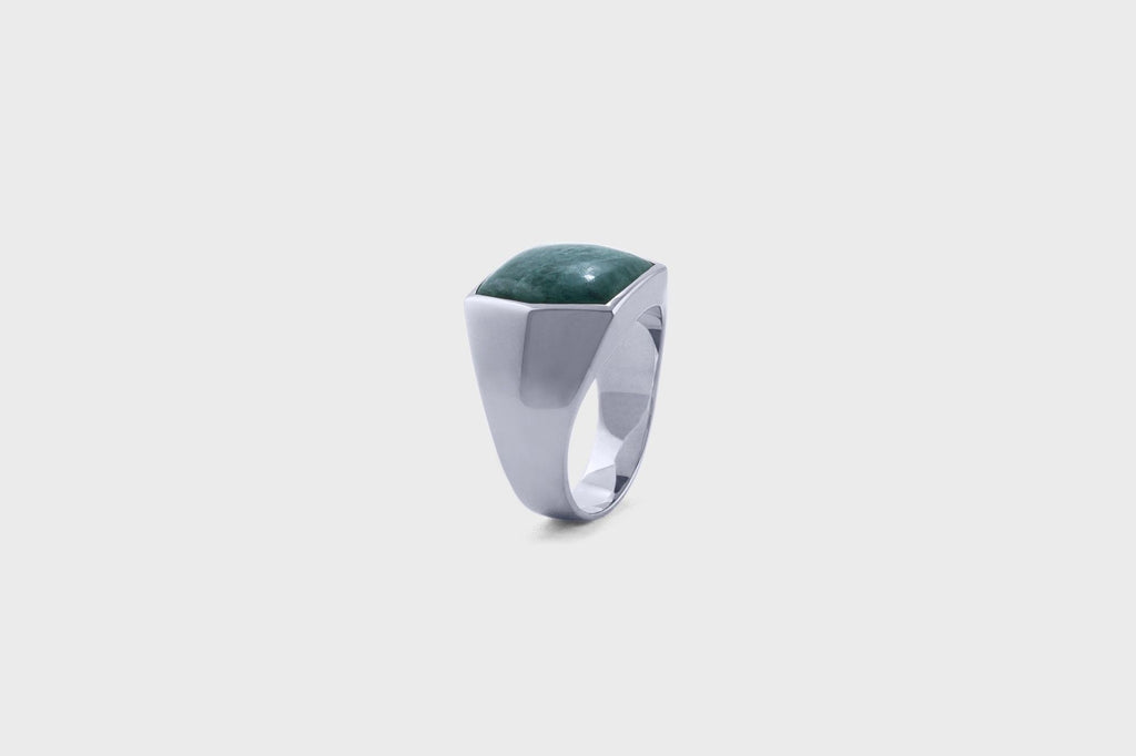 IX Hexagon Marble Signet Ring