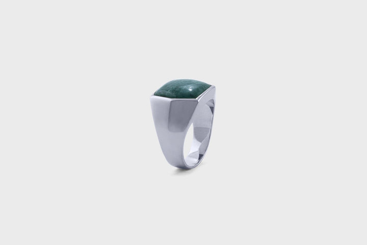 IX Hexagon Marble Signet Ring