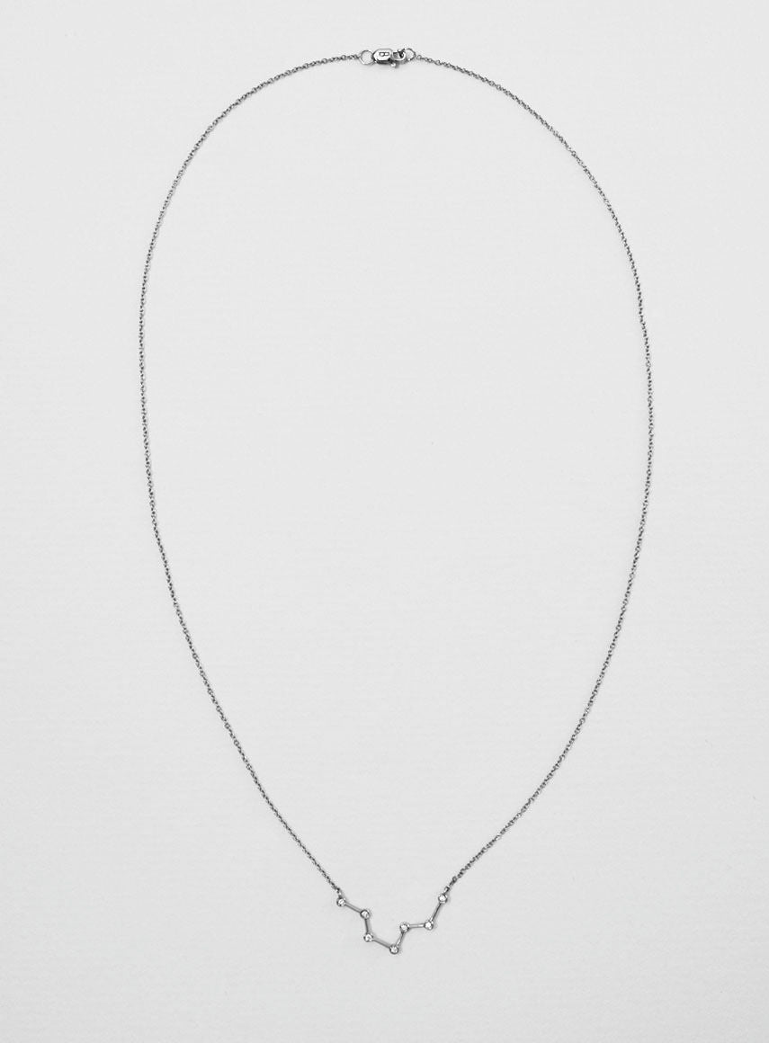 Sternzeichen Fische Halskette I 18K Weißgold I Diamant