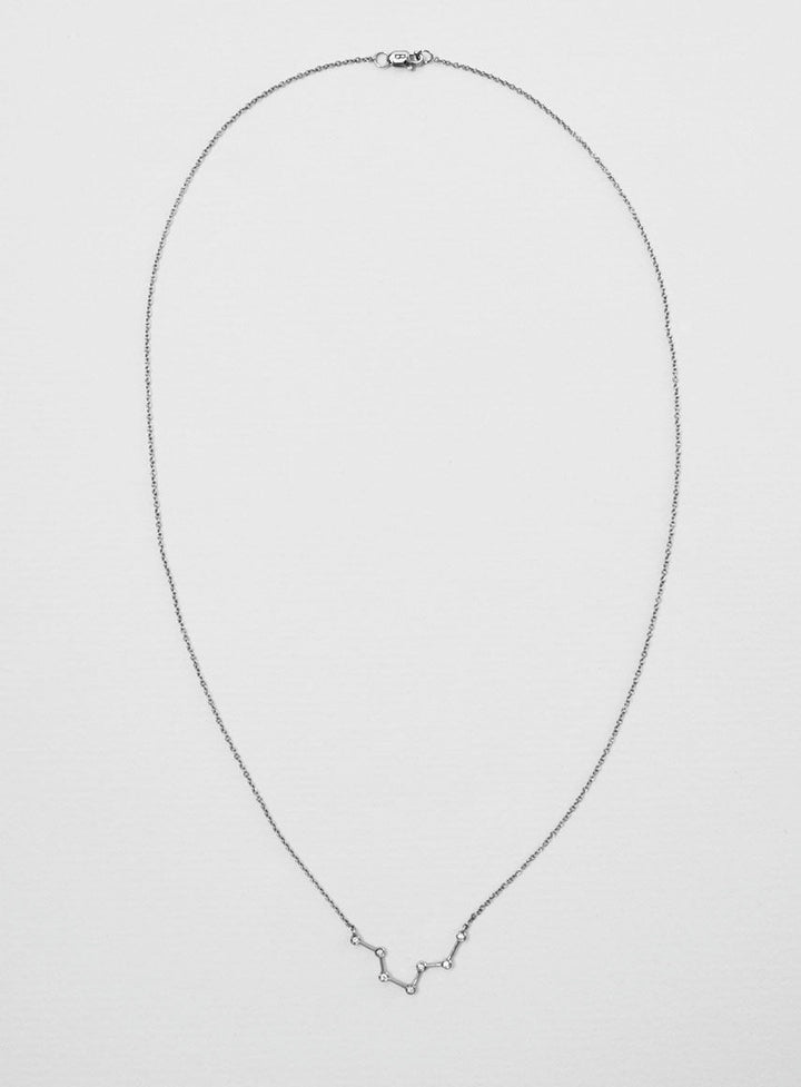 Star Sign Pisces White 18K Hvidguld Halskæde m. Diamant