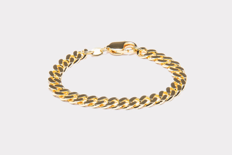 IX Chunky Curb Gold Plated  Bracelet