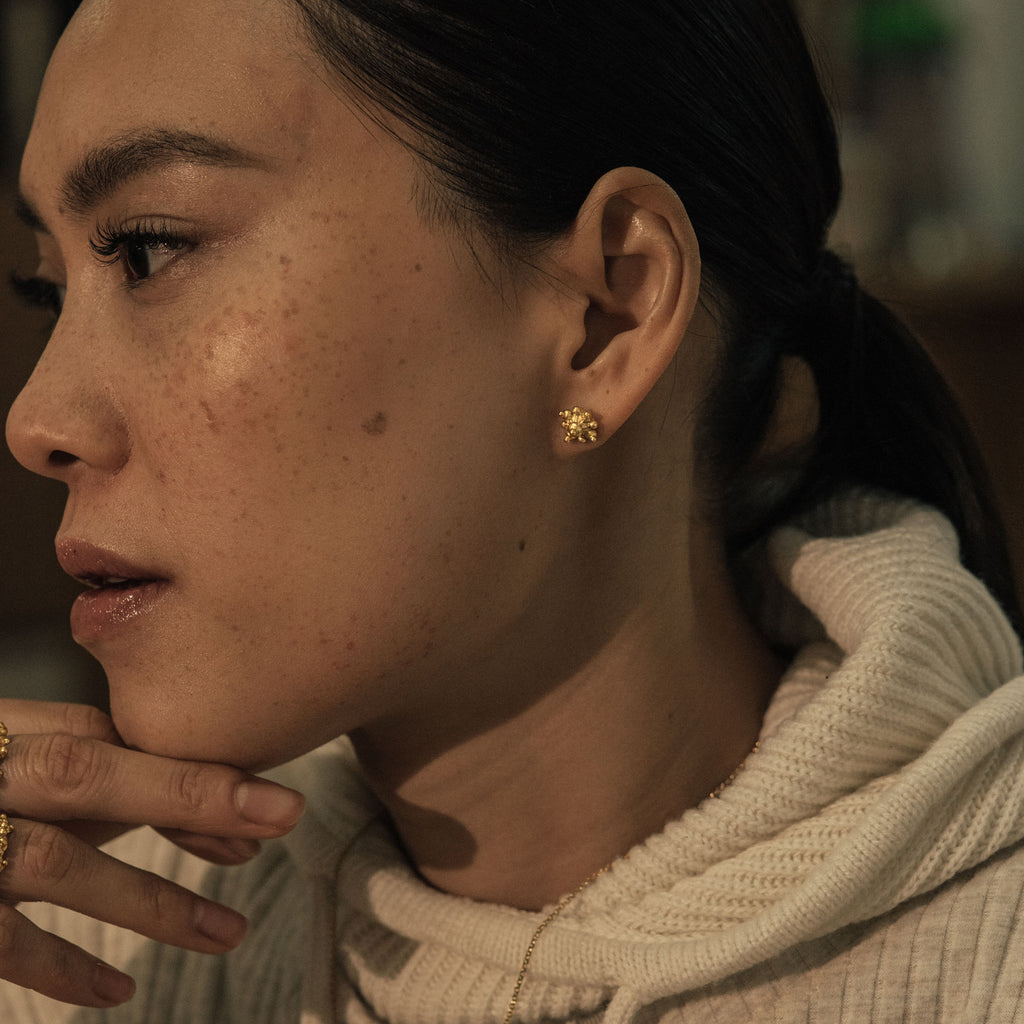 Blossom 18K Gold Studs