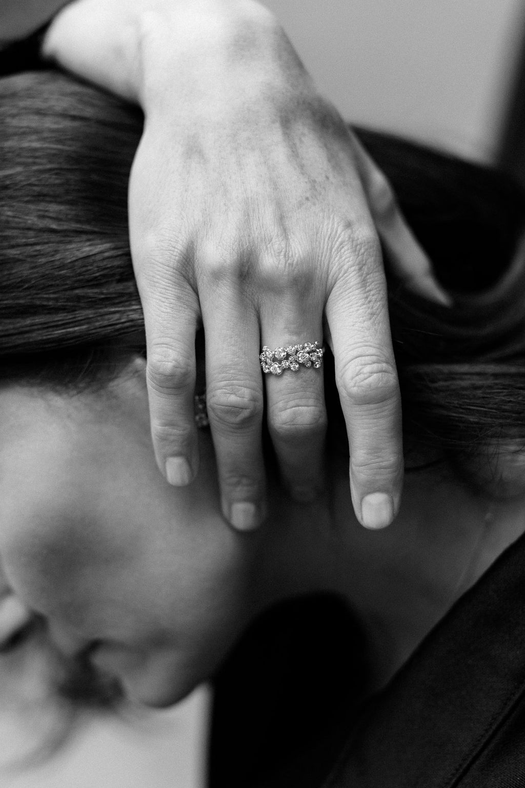 Plate Nr 03 Diamant-Ring aus 18K Weißgold oder Rosegold