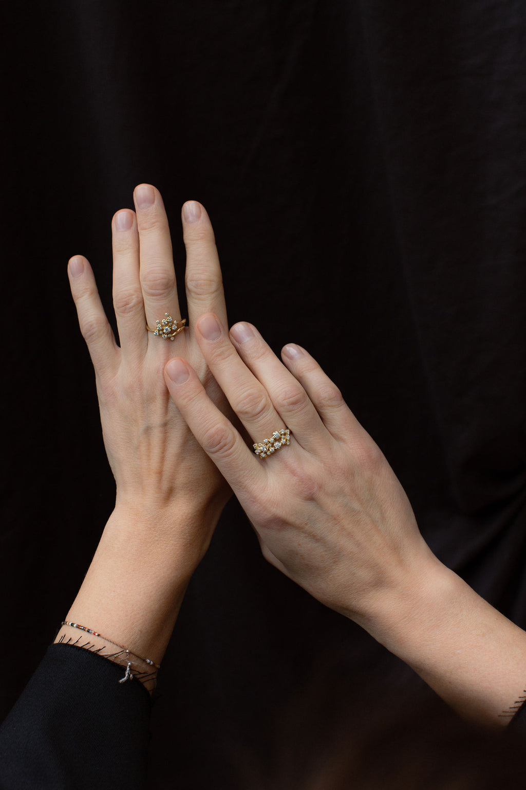 Plate Nr 03 Diamant-Ring aus 18K Weißgold oder Rosegold