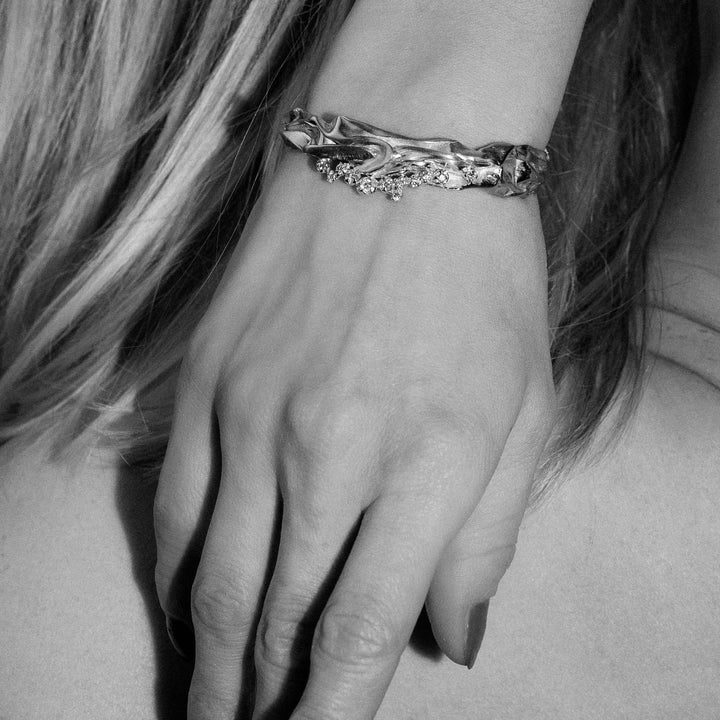 Fusion No 02 18K Gold, Whitegold or Rosegold Bracelet w. Diamonds