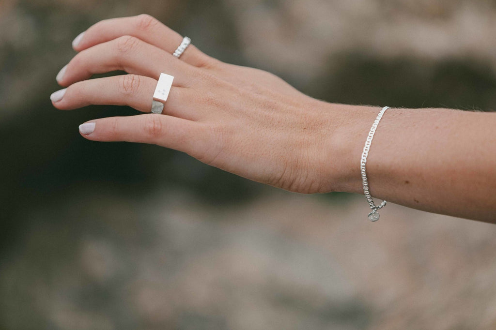 IX Curb Marina Silberarmband