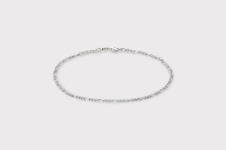 IX Figaro Silver Anklet