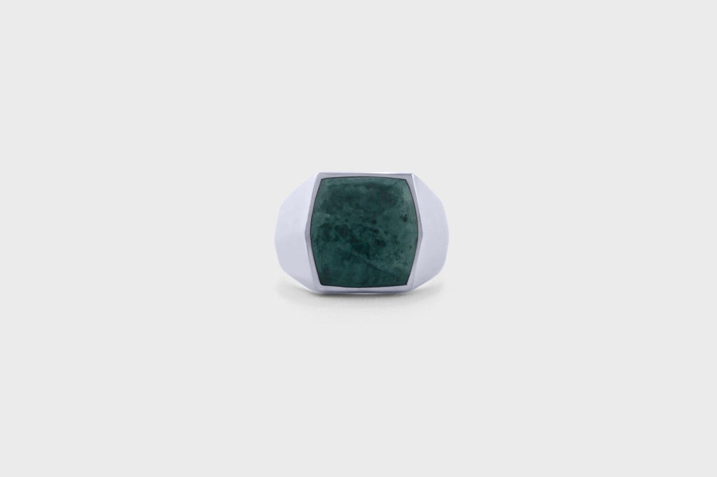 IX Hexagon Marble Signet Ring