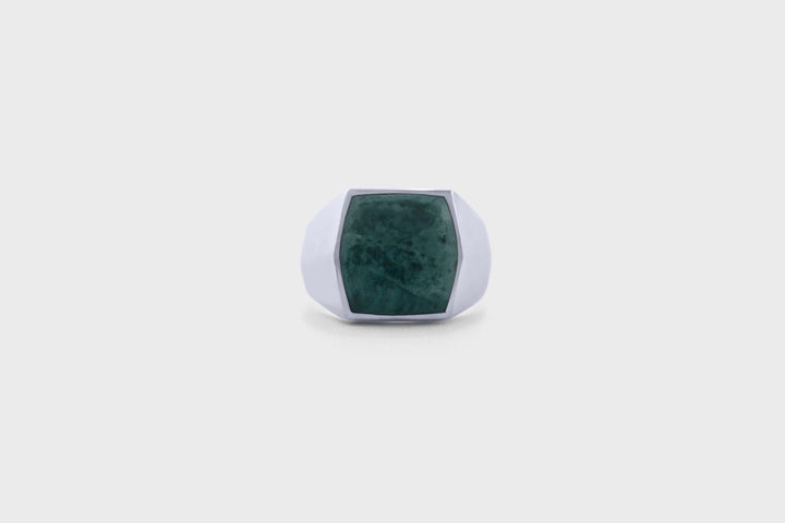 IX Hexagon Marble Signet Ring