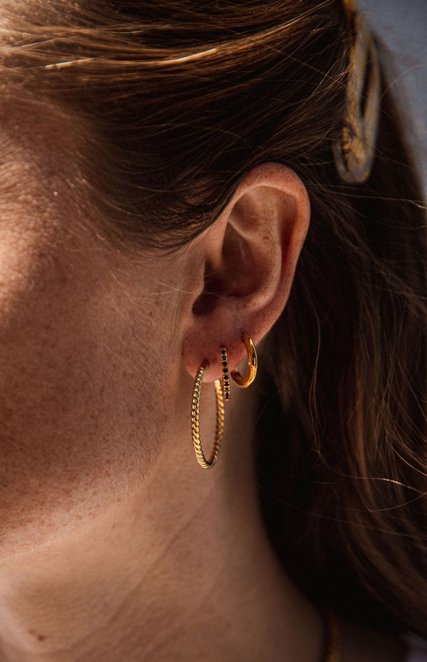 IX Edge Gold Plated Earring