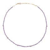 Gold Plated Necklace w. Amethyst