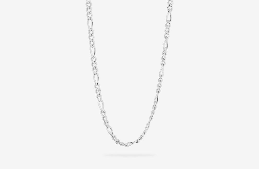 IX Chunky Figaro Silver Necklace