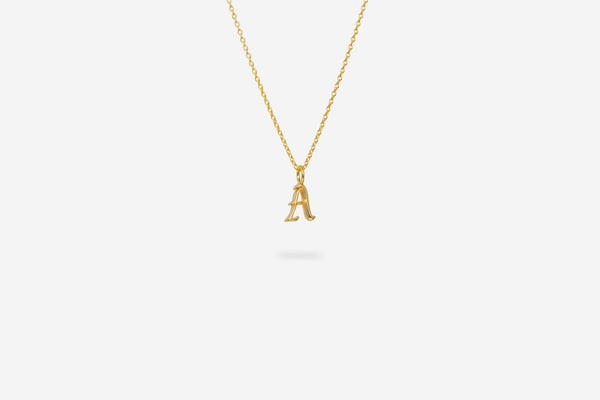 IX A Buchstabe I Anhänger I Goldplattiert 22K