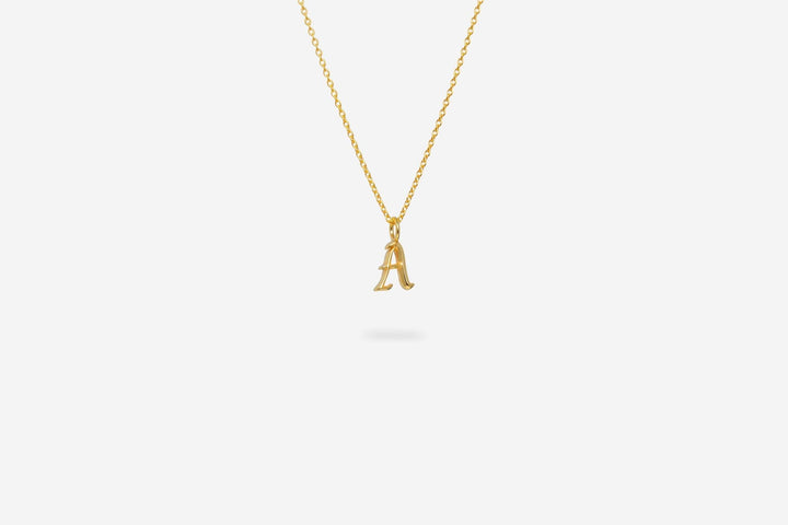 IX A Letter 22K Gold Plated Pendant