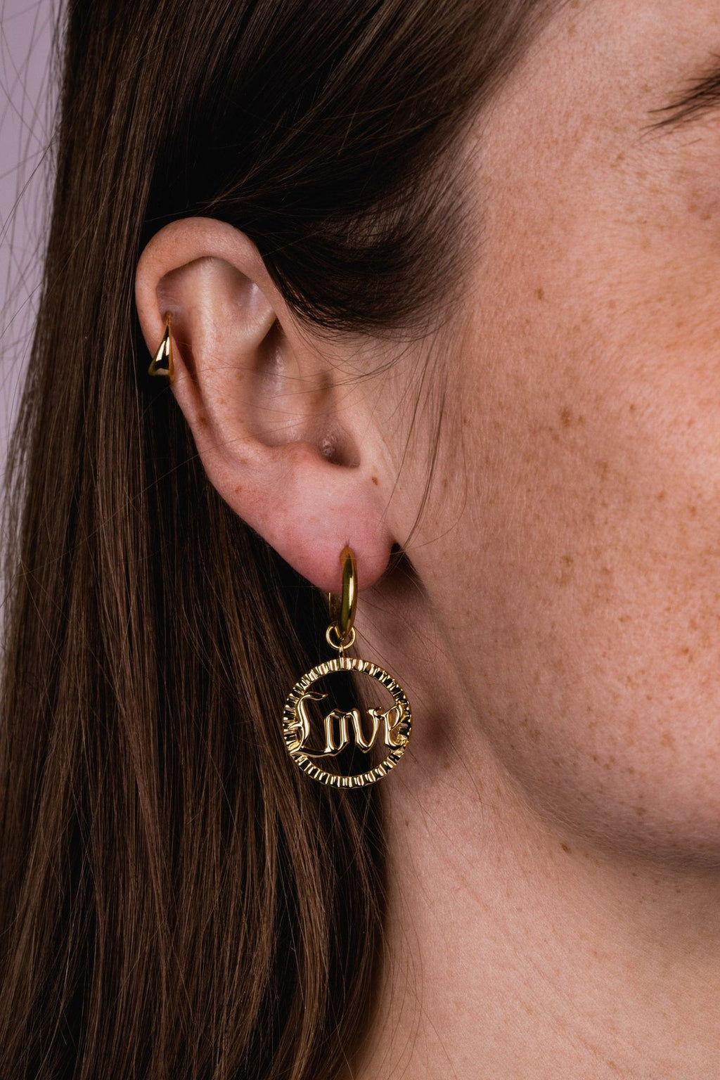 IX Love Gold Plated Pendant