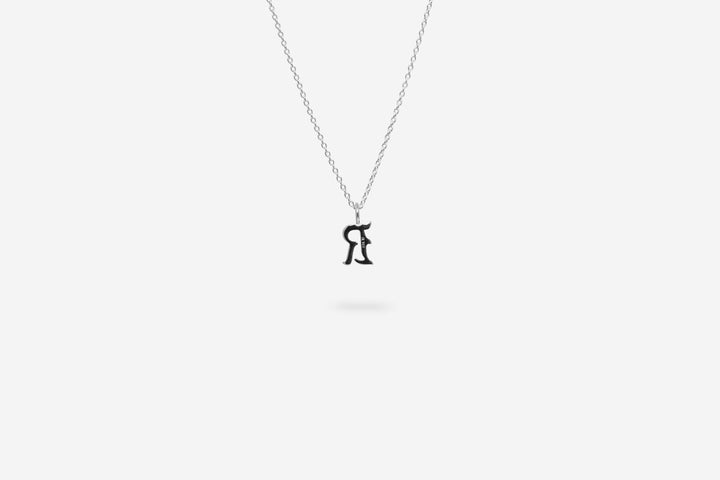 IX R Letter Silver Pendant