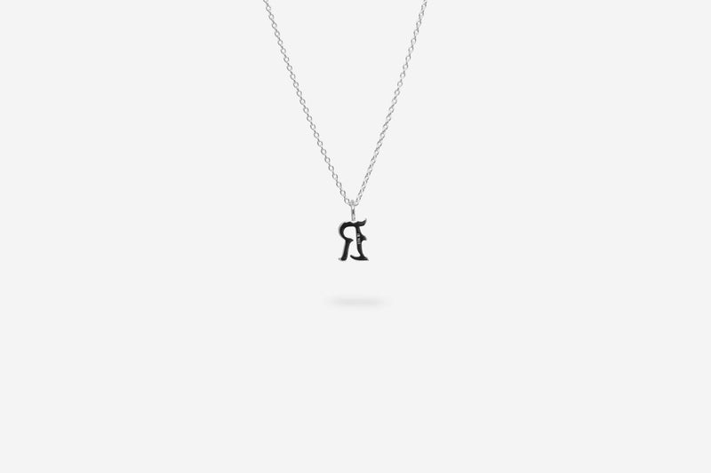 IX R Letter Silver Pendant
