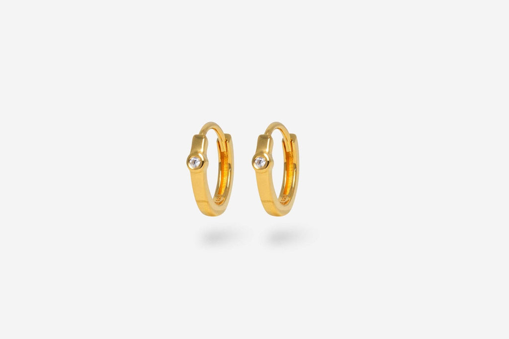 IX Iris Hoop Gold Plated Hoops