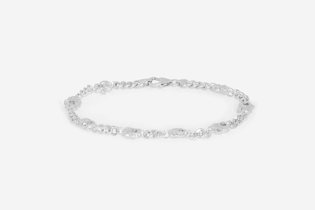 IX Rock Curb armbånd Sølv