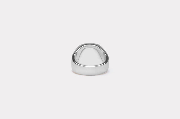 IX Cushion Larimar Signet Ring Silver
