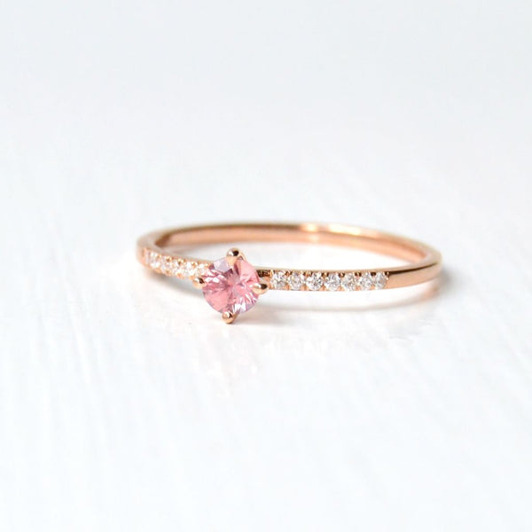 Hima Pic 18K Rosegold Ring w. Sapphire & Diamonds