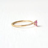 Hima Rosa 18K Guld Ring m. Safir & Diamanter