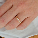 Kuda Pic 18K Guld Ring m. Safir & Diamanter