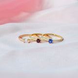 Kuda Pic 18K Gold Ring w. Sapphire & Diamonds