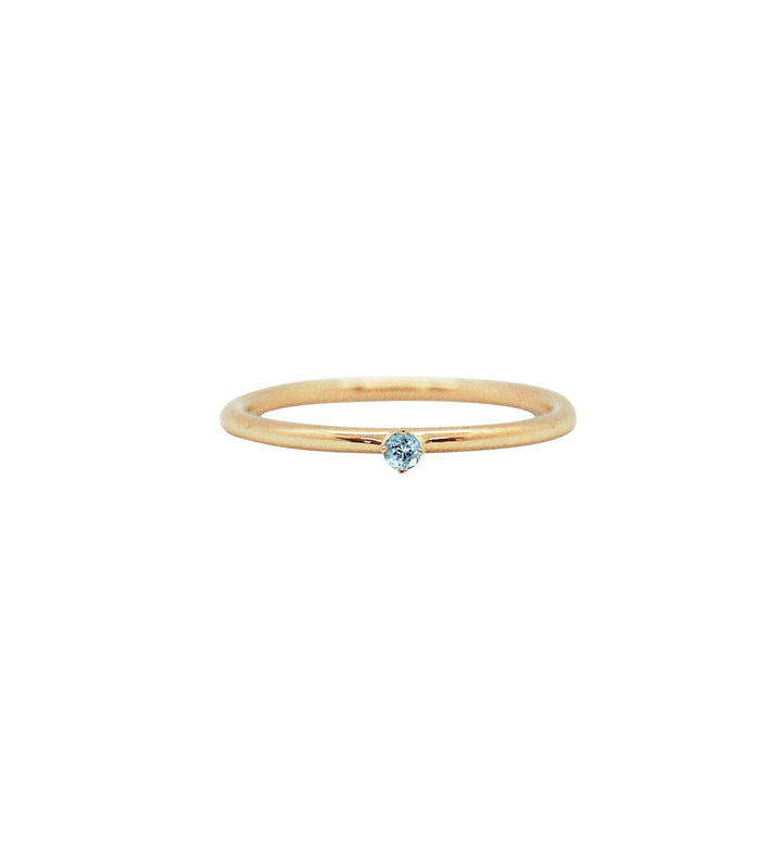 Malene 1.8 Blue 14K Gold Ring w. Aquamarine