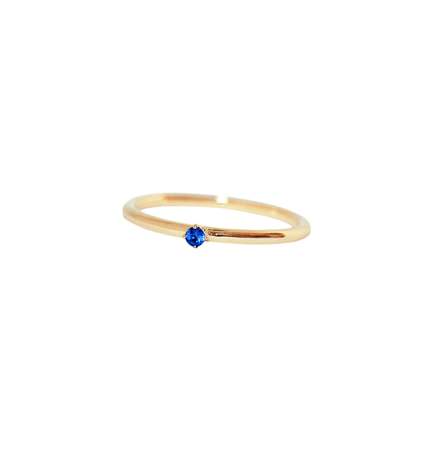 Malene 1.8 Blue 14K Gold Ring w. Sapphire