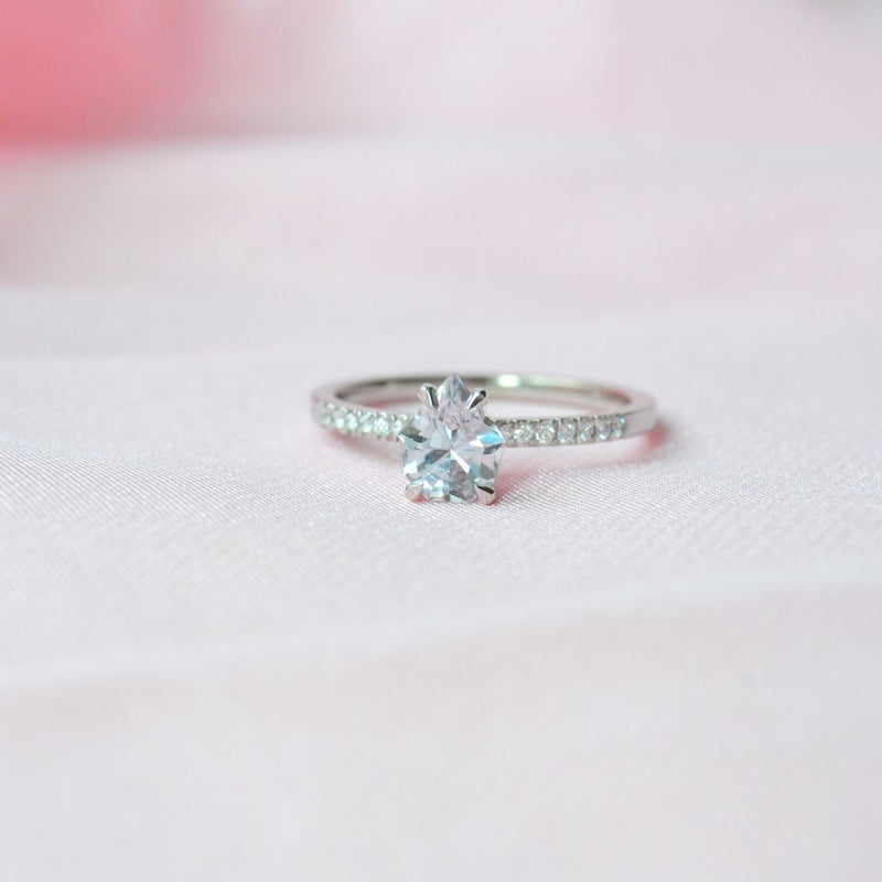 Paliha Sudu 18K Hvidguld Ring m. Safir & Diamanter