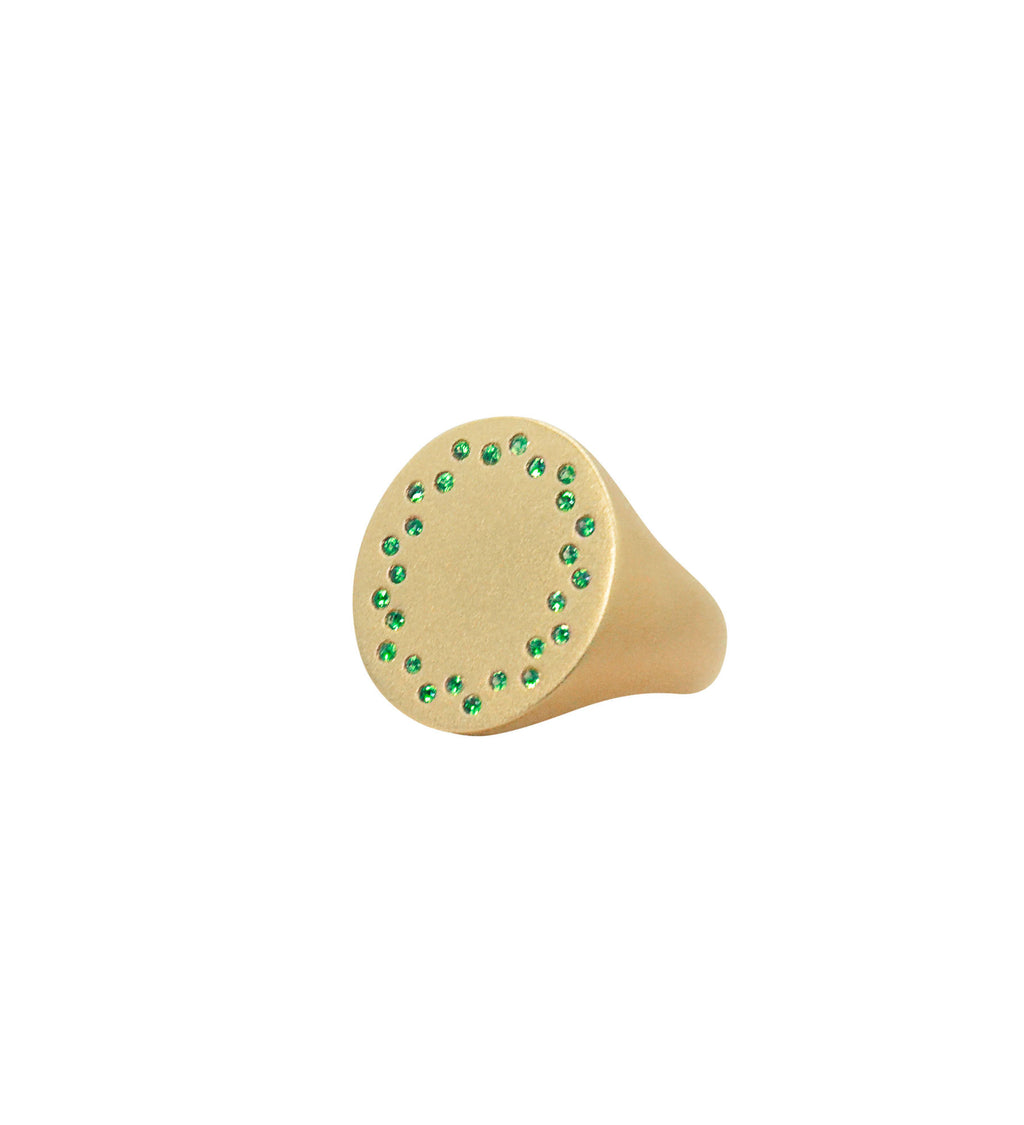 Sabine 14K Gold Ring w. Tsavorites
