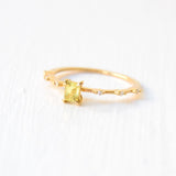 Sanré 18K Guld Ring m. Diamant & Safir