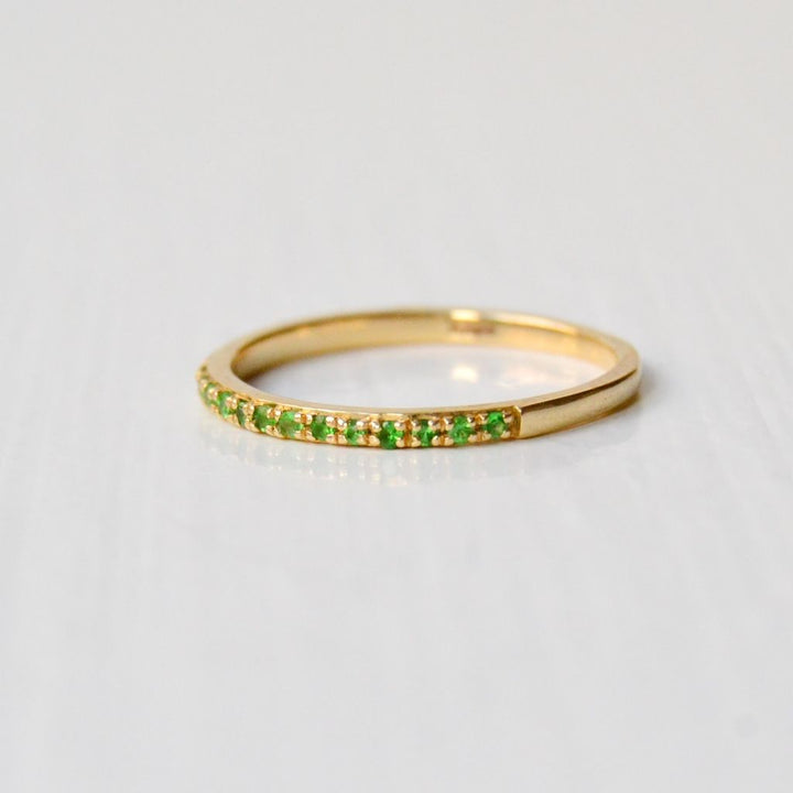 Sarah Lil Pure 14K Gold Ring w. Tsavorites