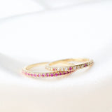 Sarah Lil Pure 14K Gold Ring w. Sapphires