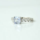Tanasudu 18K Whitegold Ring w. Sapphire & Diamonds