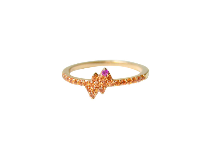 Mai 18K Gold Ring w. Sapphires