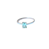 Nalaya 18K Whitegold Ring w. Diamonds & Sapphire