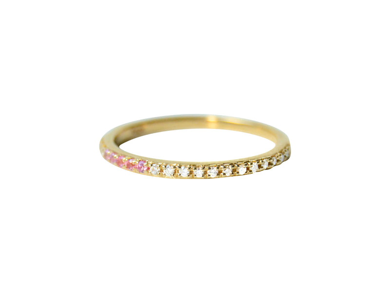 Sarah Lil Pink 14K Gold Ring w. Diamonds & Sapphires
