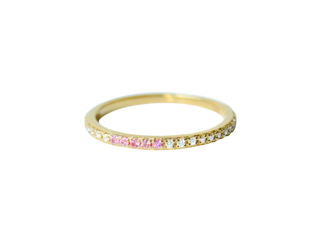 Sarah Lil Rosa Goldring 14K I Diamanten und Saphir