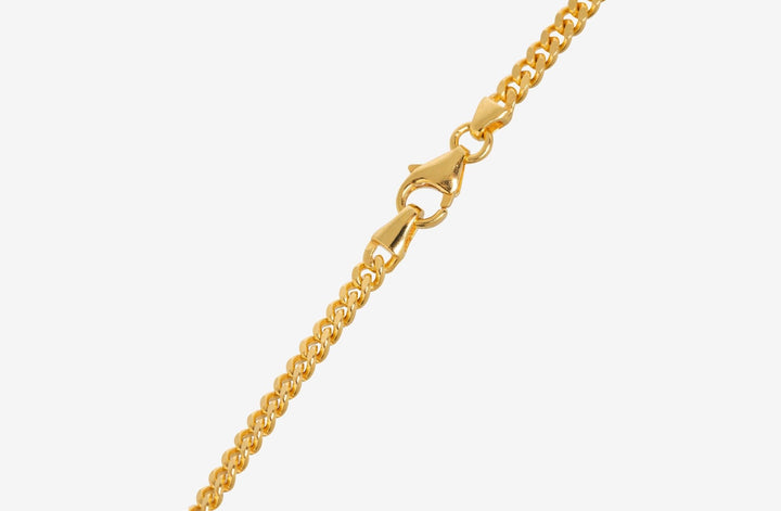 IX Curb Medi Gold Plated Necklace